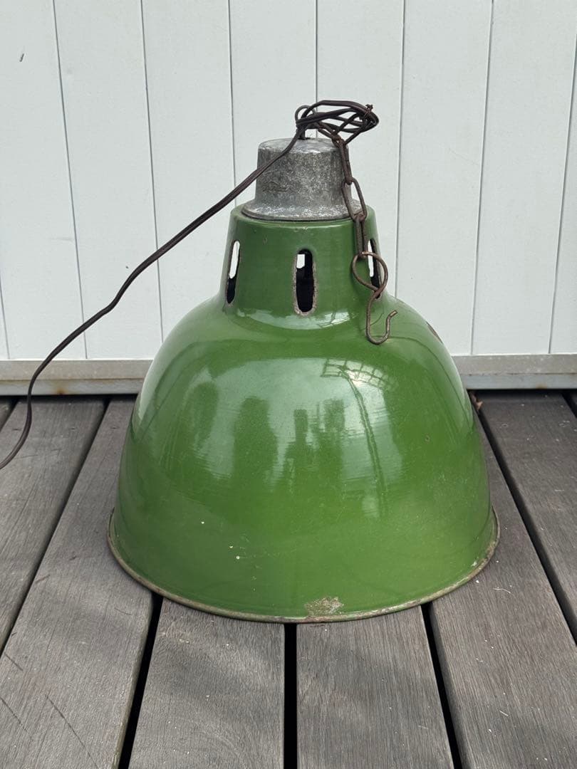ヴィンテージ 東芝 グリーン ペンダントライト ランプシェード 昭和レトロ 大