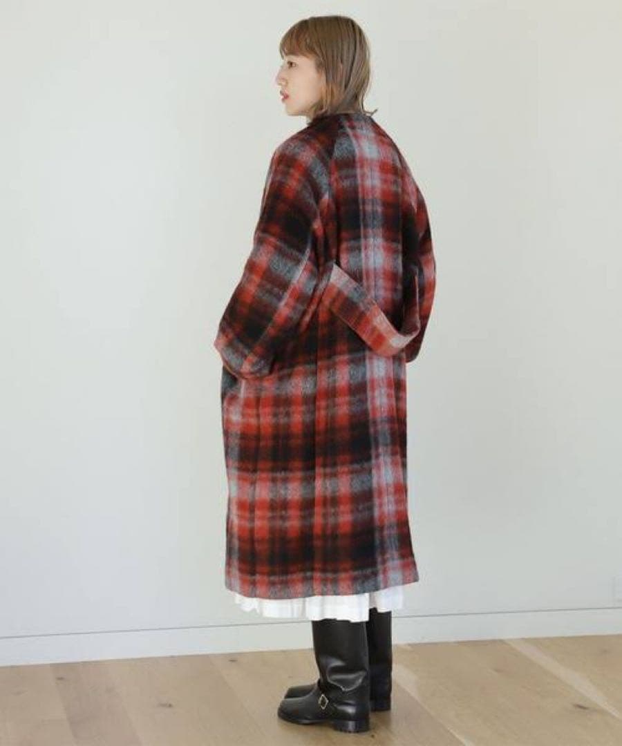 BEAMS BOY / スライバー タータンチェック　オレンジ