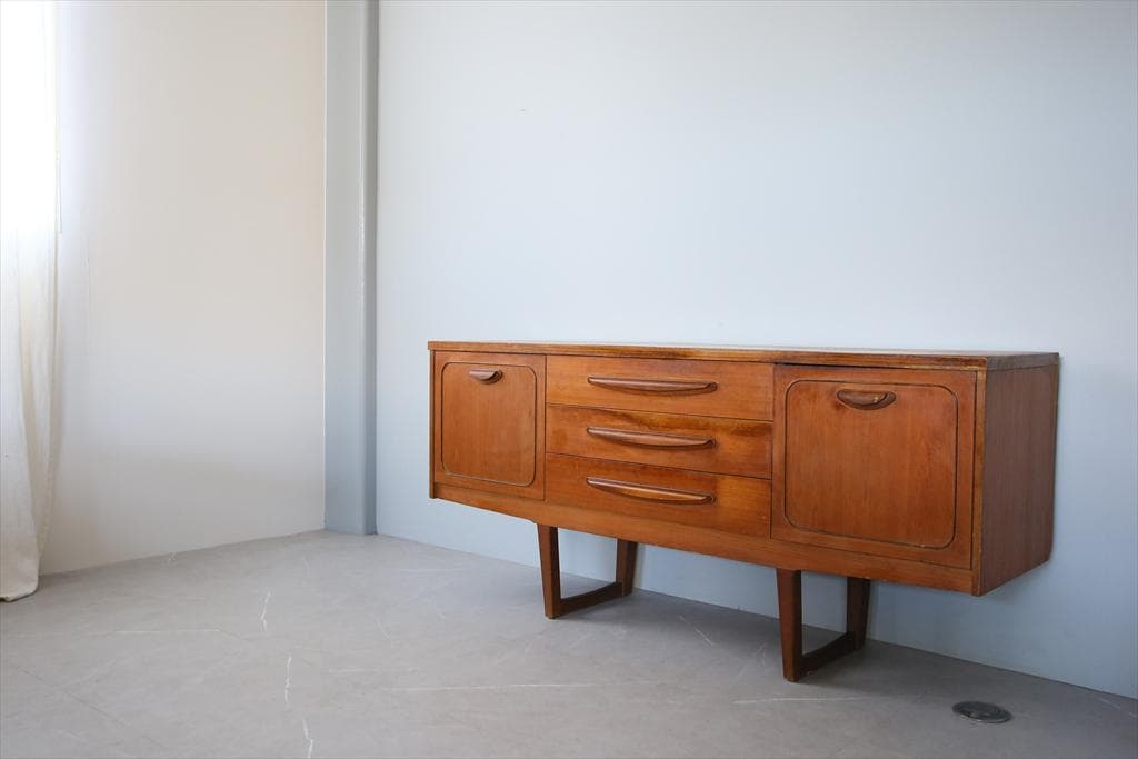 英国アンティークStonehill製サイドボード/木製机テレビ台(91-248)