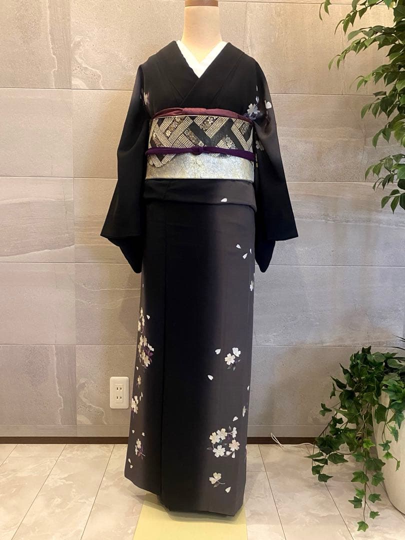 ほーさん　訪問着 月花桜模様　　未使用　袋帯セット