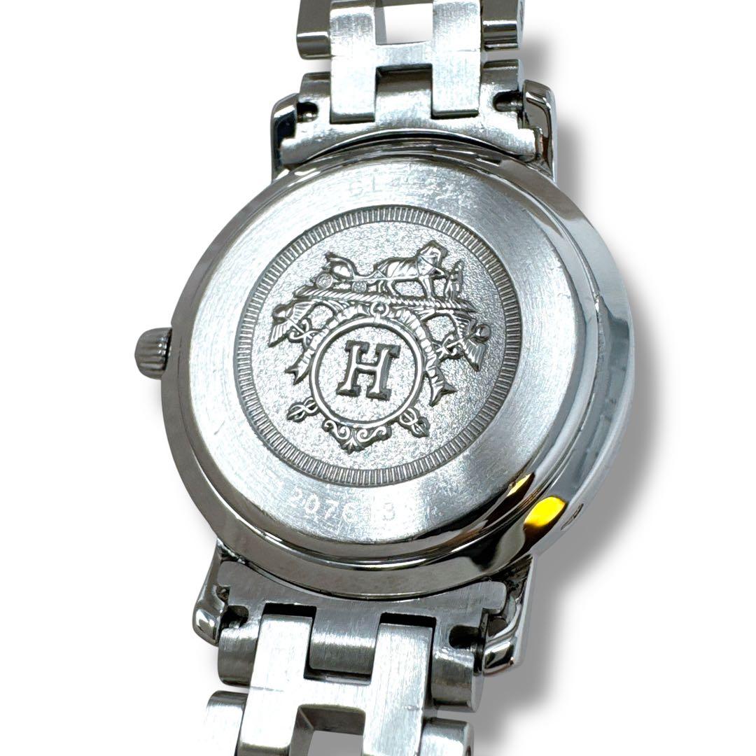 エルメス クリッパー CL4.210 ブラック 黒 QZ レディース 時計 美品