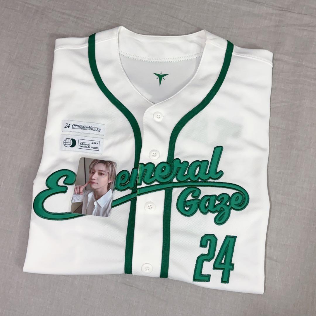 テミンtaemin 韓国限定ベースボールTシャツ 白 ショート トレカ付き