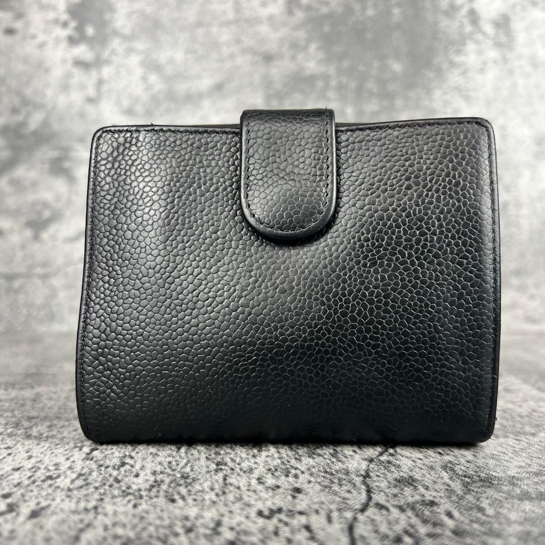 CHANEL ココマーク キャビアスキン 二つ折り財布