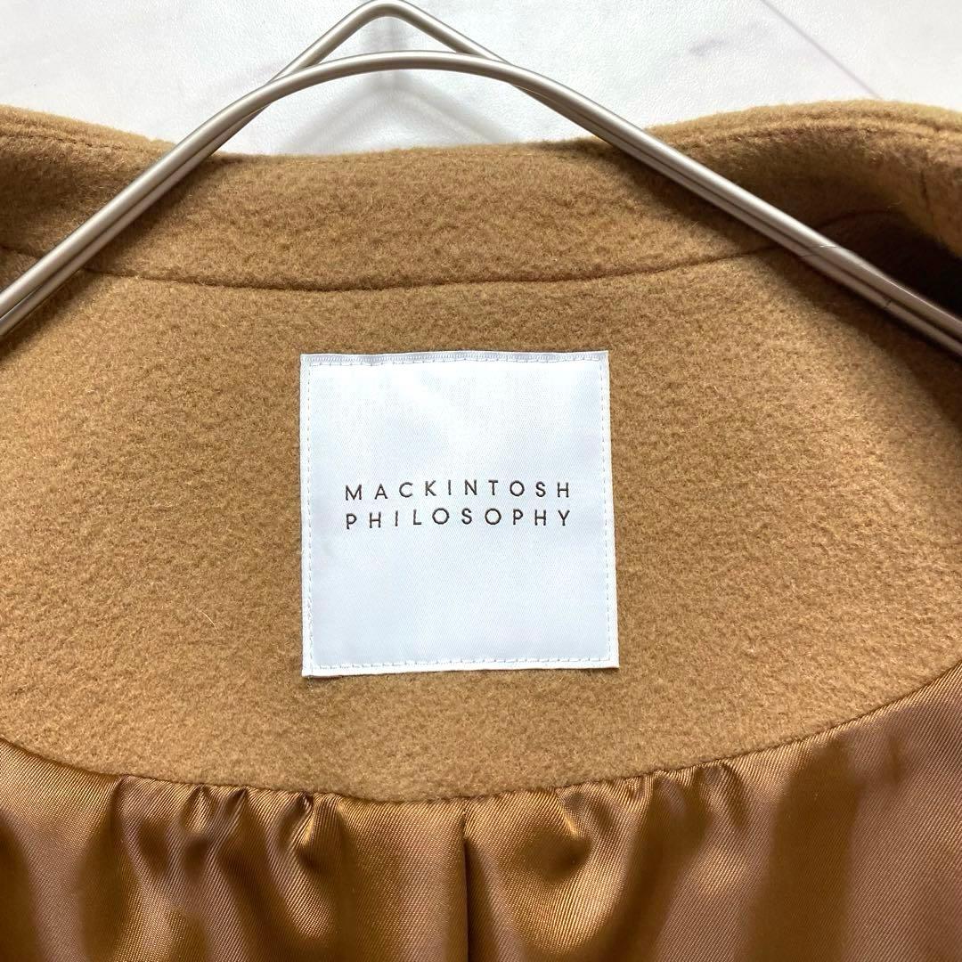 美品✨MACKINTOSH PHILOSOPHYノーカラーウールコート　キャメル
