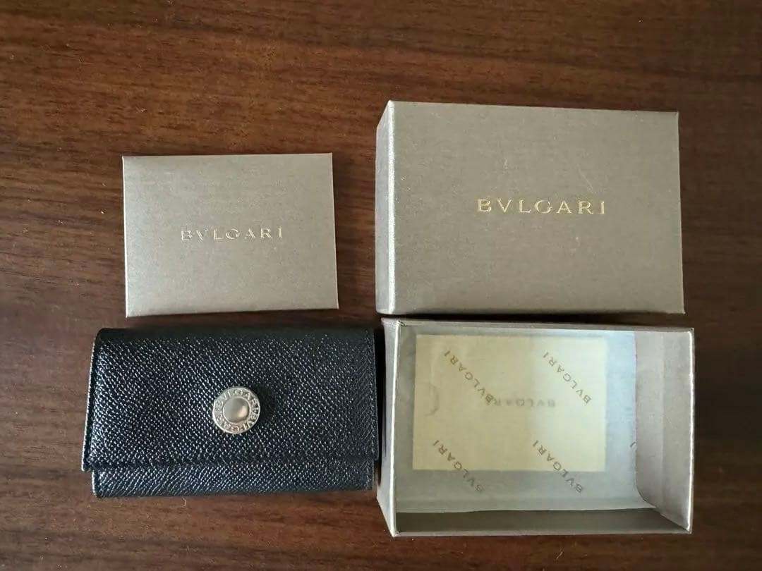【新品】BVLGARI ブラック キーケース スモール