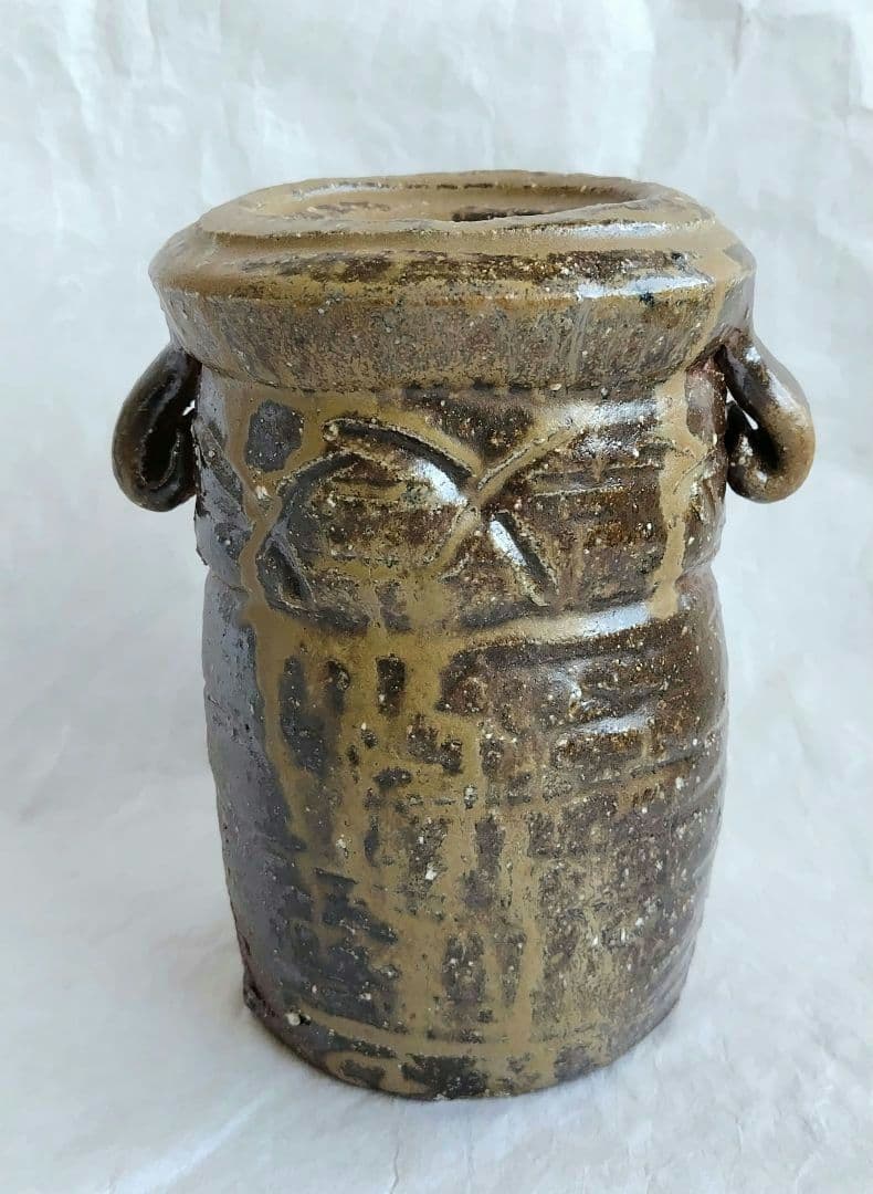 備前耳付花入 未使用 新品同様