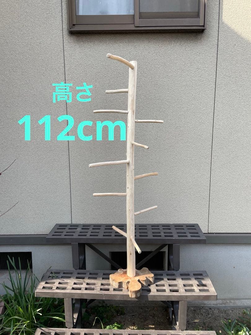 国産ヒノキ　鳥用止まり木　大型スタンド　約112センチ　小型インコ　中型インコ用