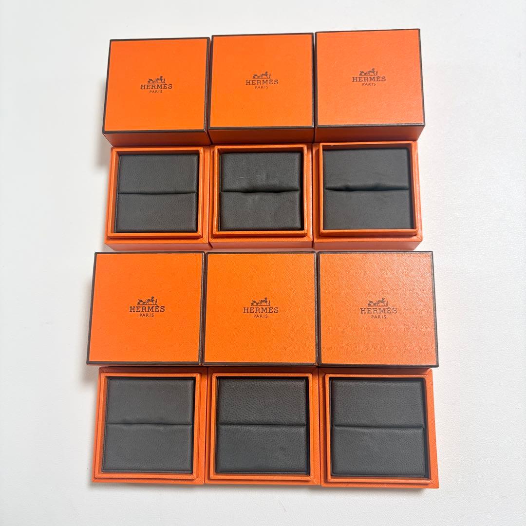エルメス　リングケース　空箱　6点セット　レザー調　指輪入れ