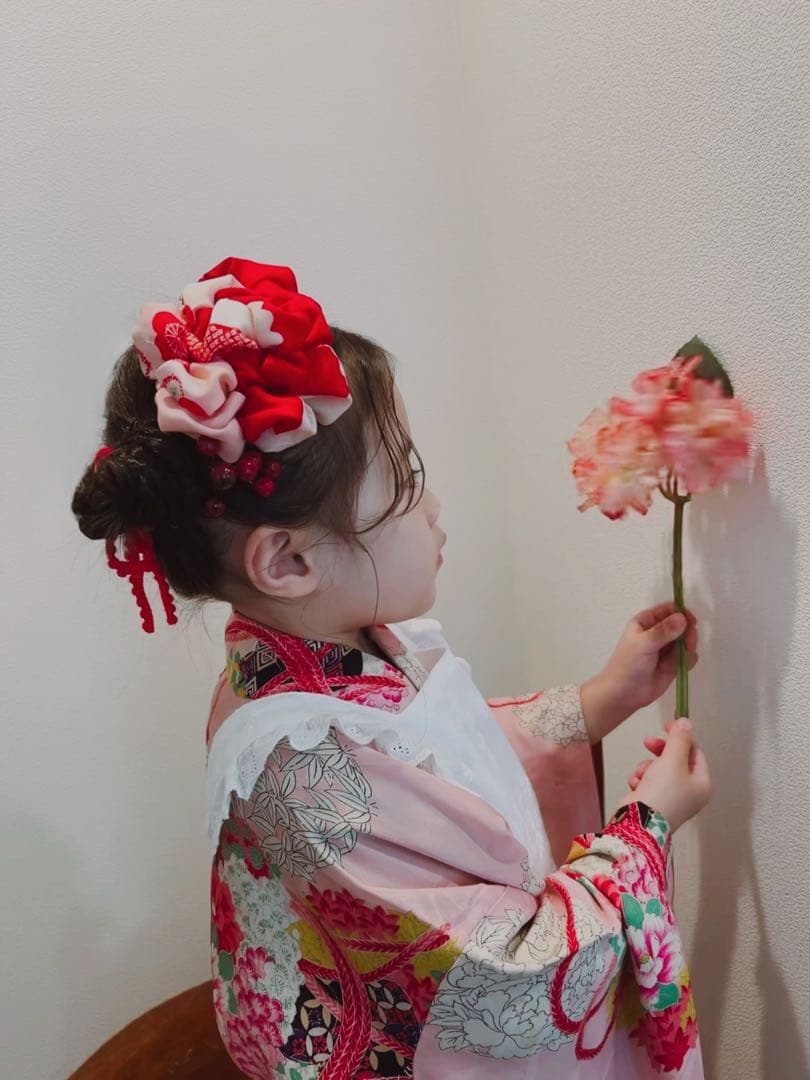 a*x様 七五三　七五三髪飾り　ヘッドドレス　着物髪飾り　リメイク髪飾り　021