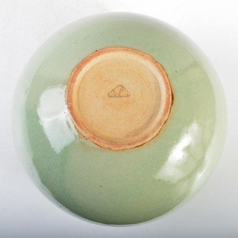 板谷波山　青磁　香炉　壷　桐箱入り　M　R4650B