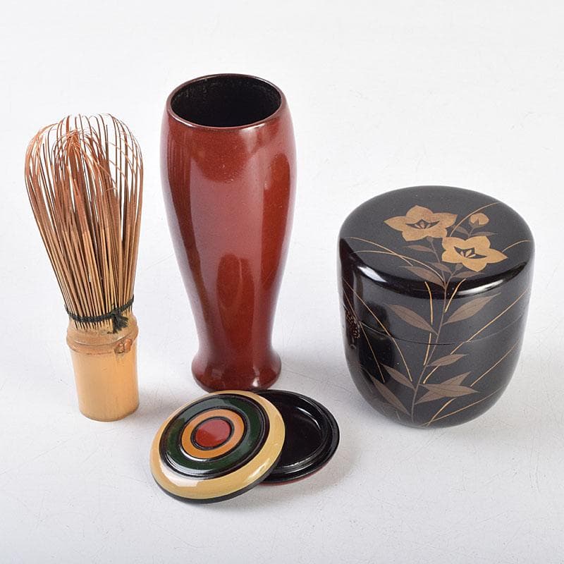 茶道具　桑茶箱　黄交趾　振出　巾筒など　九点　一式　M　R9337