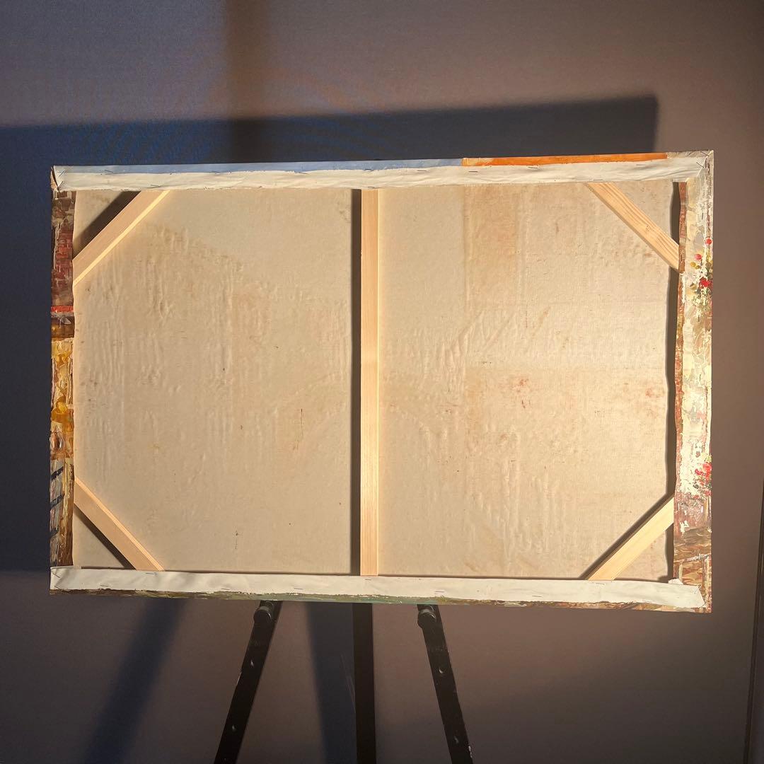 ★特大秀作★ 手書き油絵 ヴェネツィア 肉筆絵画 インテリア 油彩画