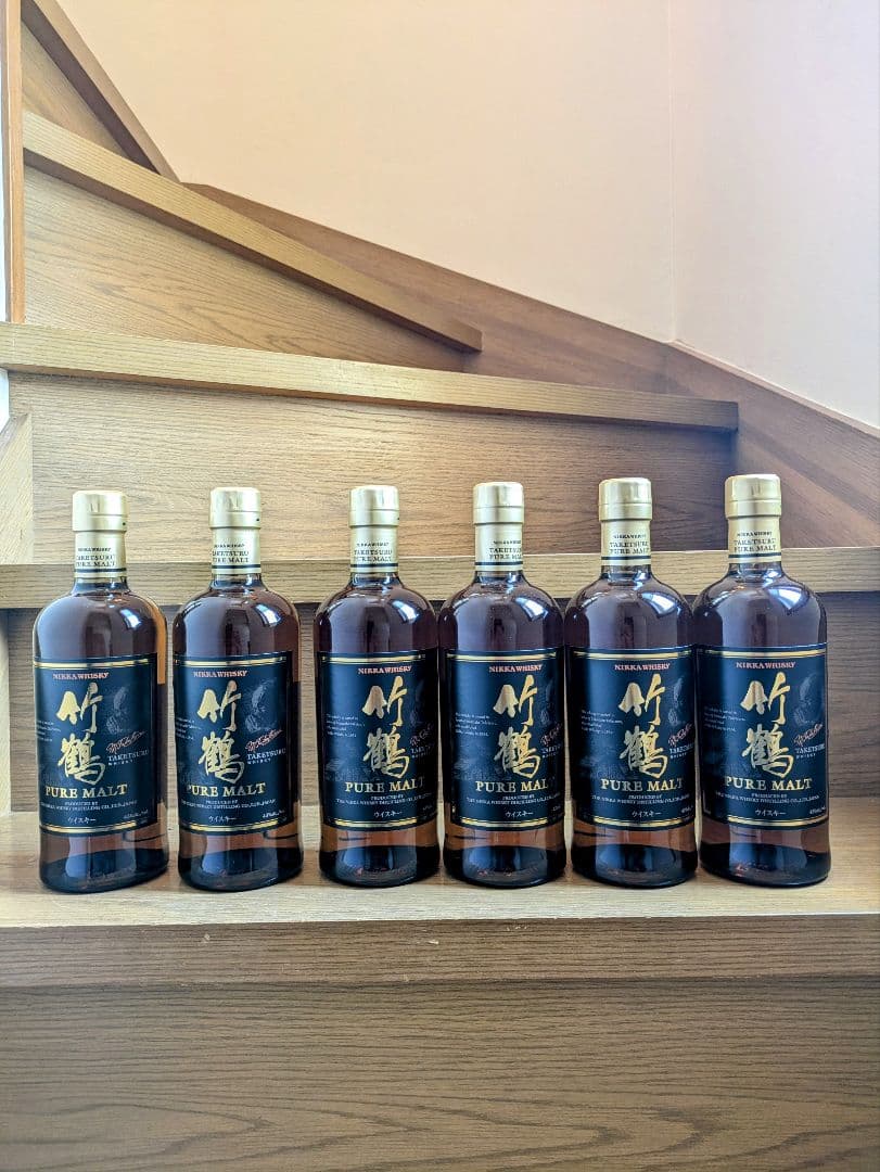 【貴重品】竹鶴ピュアモルトウイスキー　旧ラベル品　 700ml×6本セット