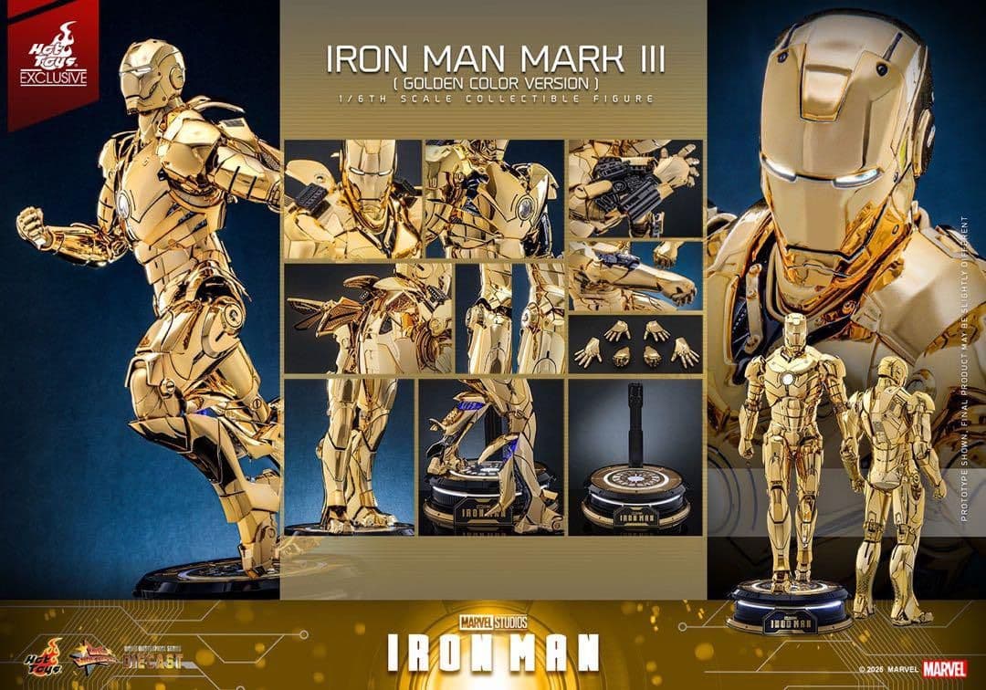 ホットトイズ MMS764D69 アイアンマン・マーク3 ゴールドカラー限定版