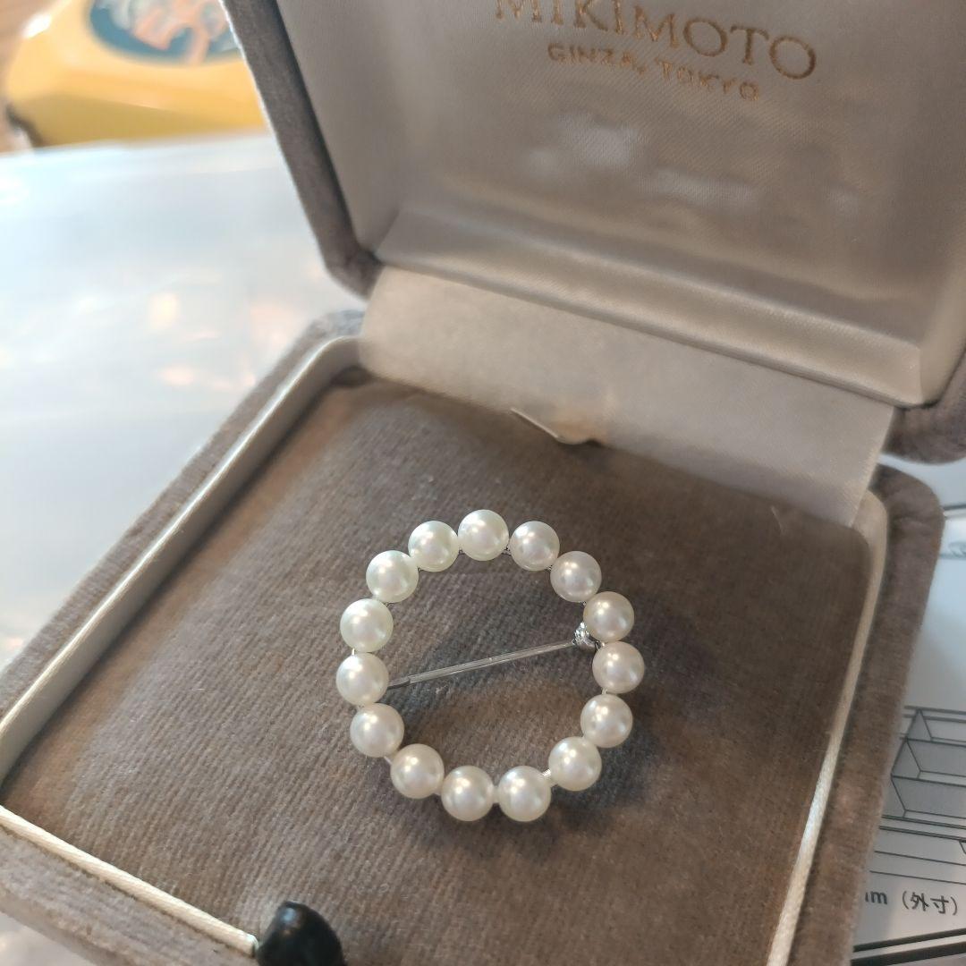 ミキモト ブローチ パール サークル フォーマル 箱なし～