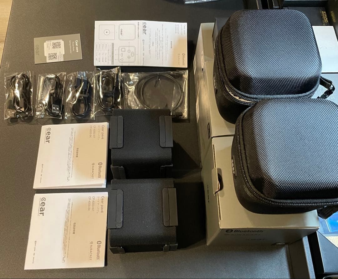 n*y様 cear pavé シーイヤーパヴェ黒×2式、シーイヤーコア黒×1式