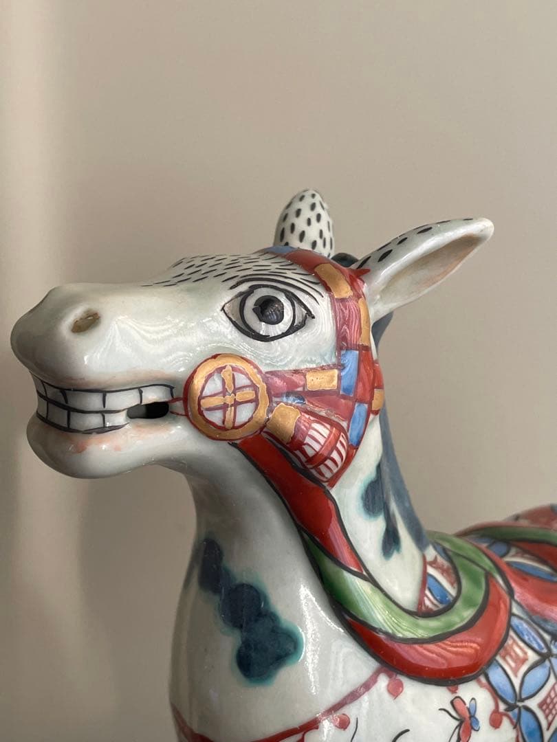 ⬇️ 円左エ門窯　⭐︎ 飾り馬　小　　手書き　有田焼