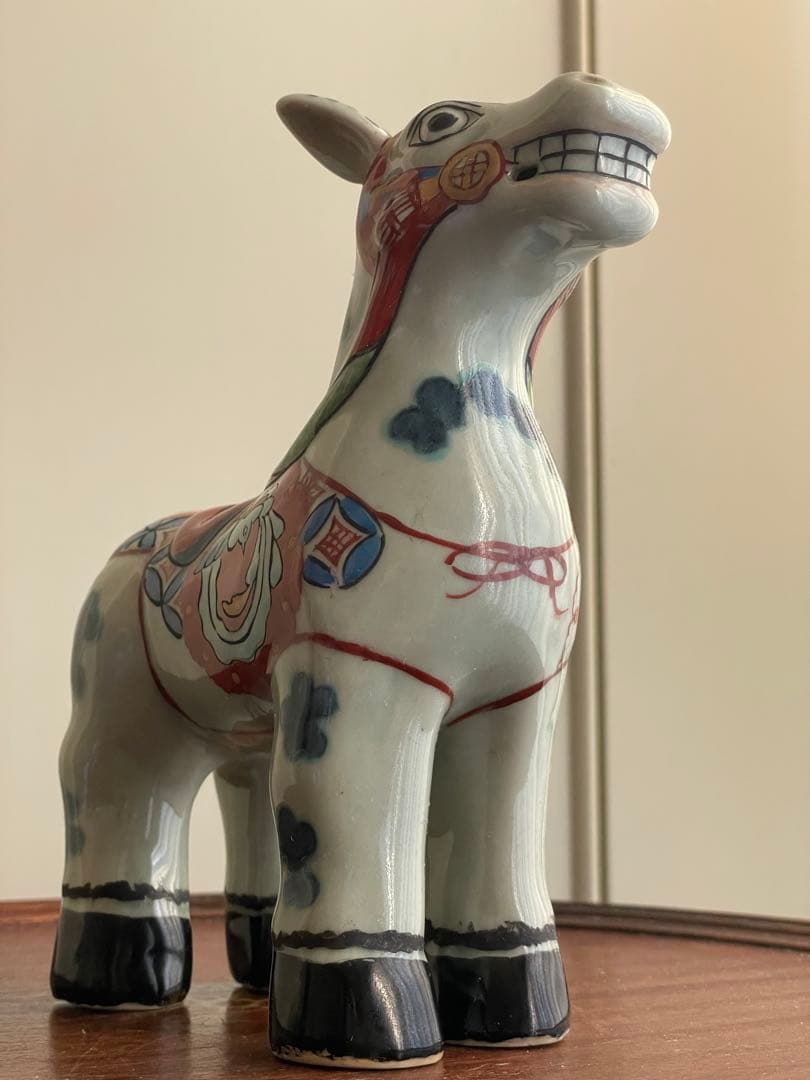 ⬇️ 円左エ門窯　⭐︎ 飾り馬　小　　手書き　有田焼