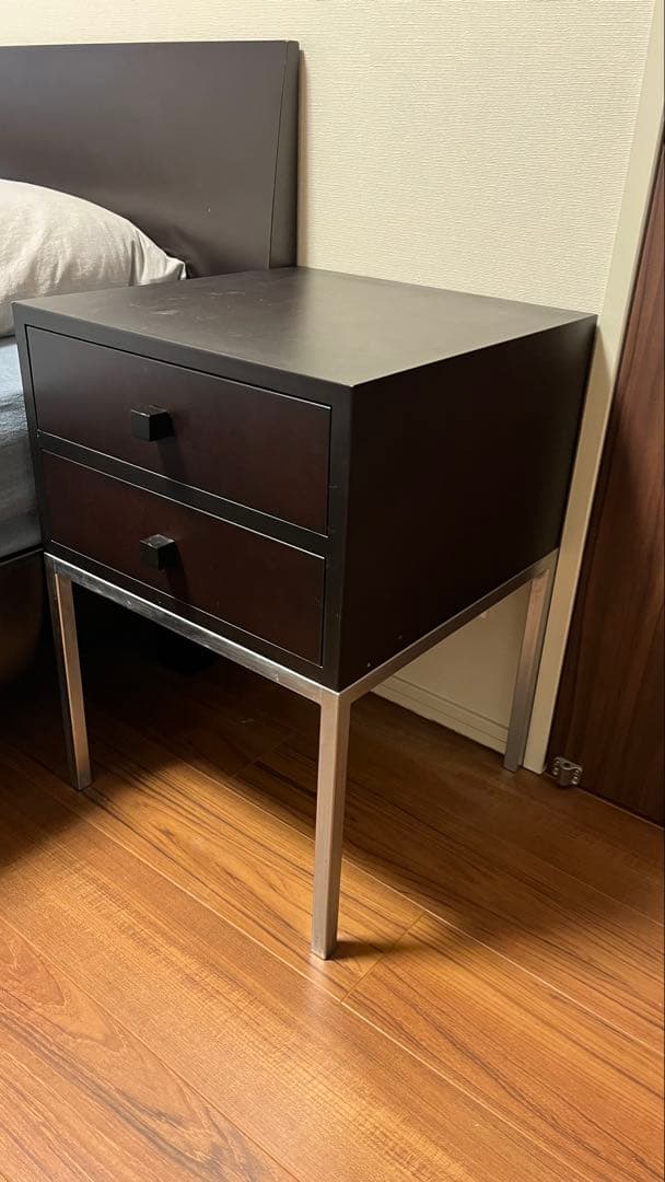 フクラ HUKLA ベッドサイド引き出し ダークブラウン