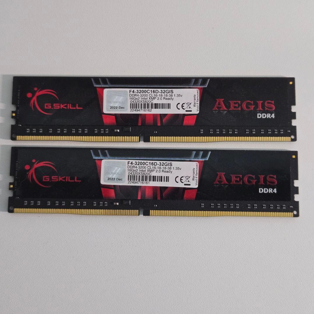 DDR4 16GBx2 メモリー セット