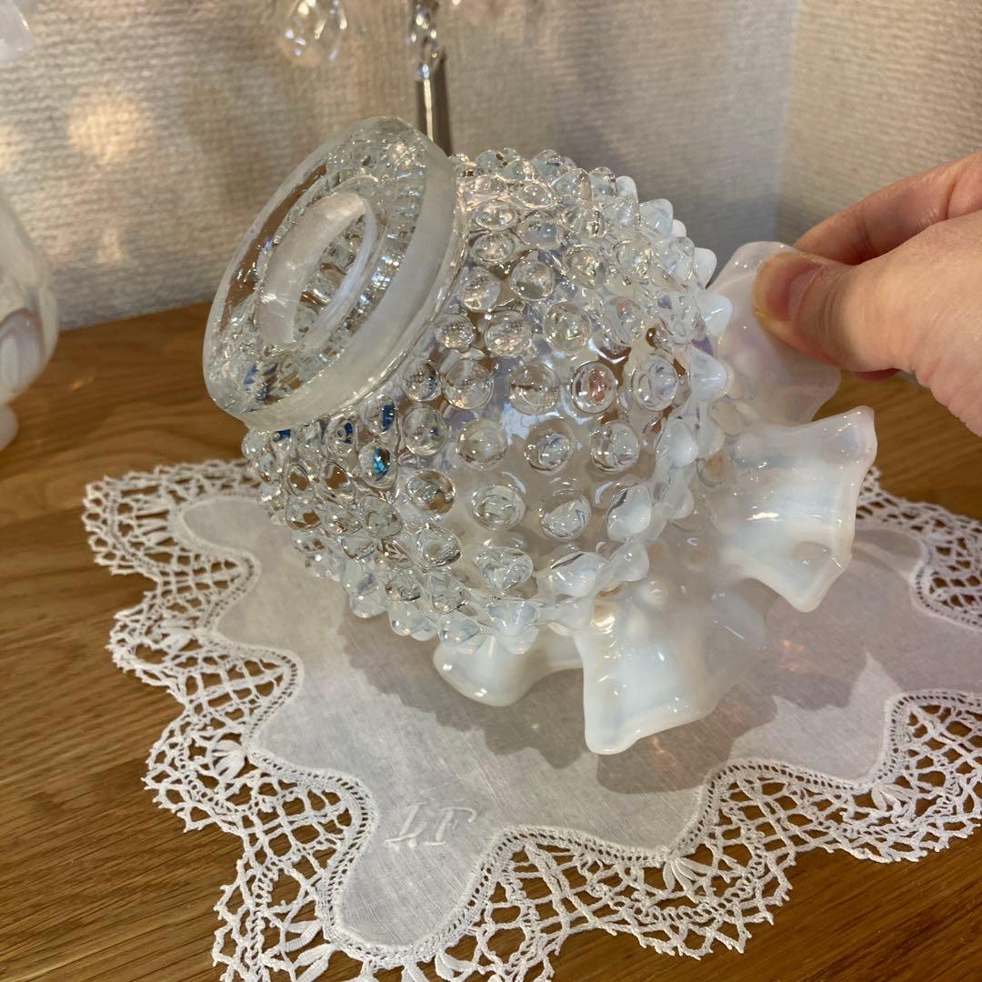 フェントン　ランプシェード　アンティーク　オパールセント