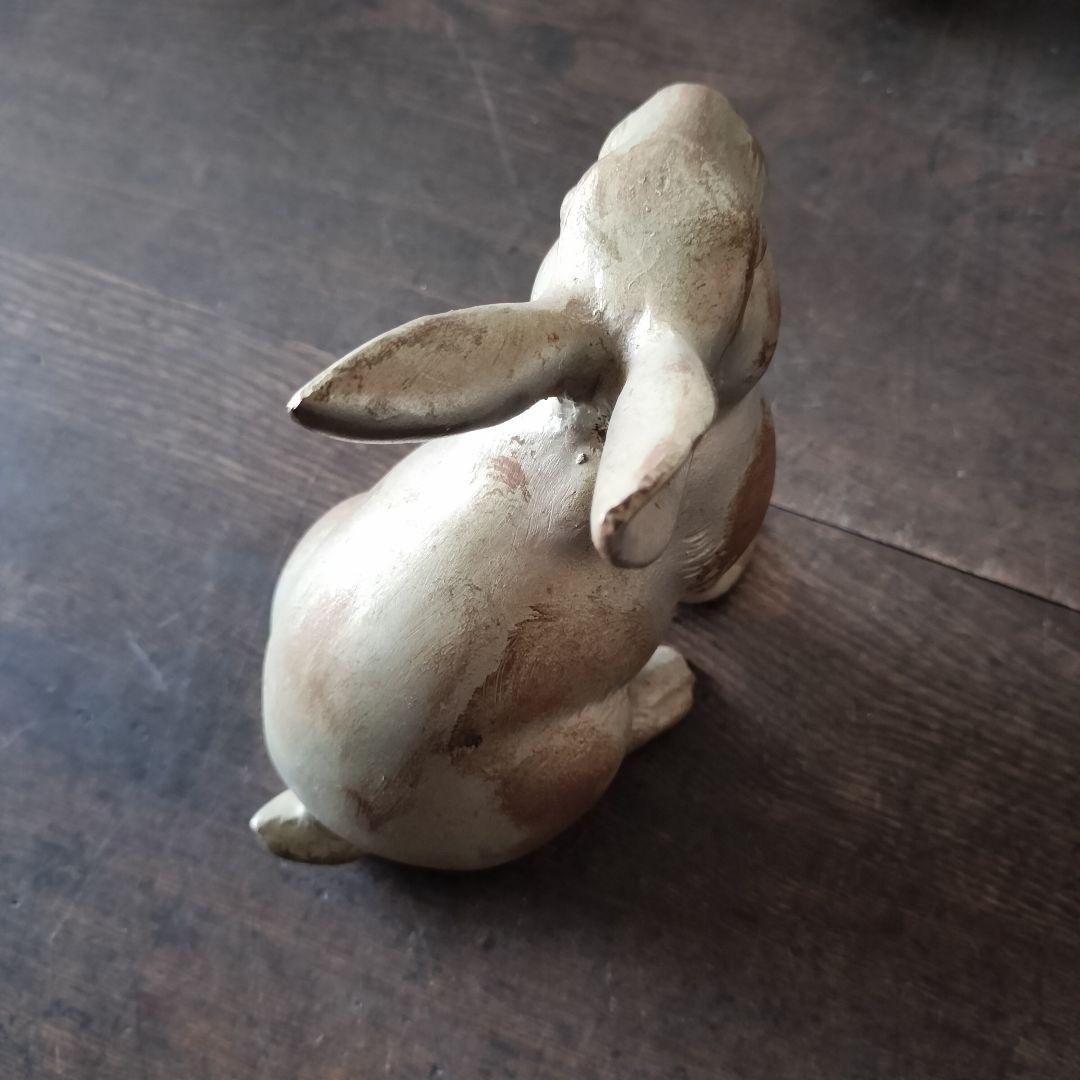 鉄のうさぎ　ラビット　rabbit　置物　アンティーク　金属　インテリア