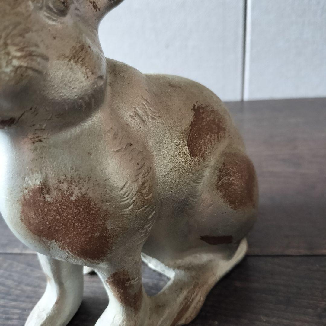 鉄のうさぎ　ラビット　rabbit　置物　アンティーク　金属　インテリア