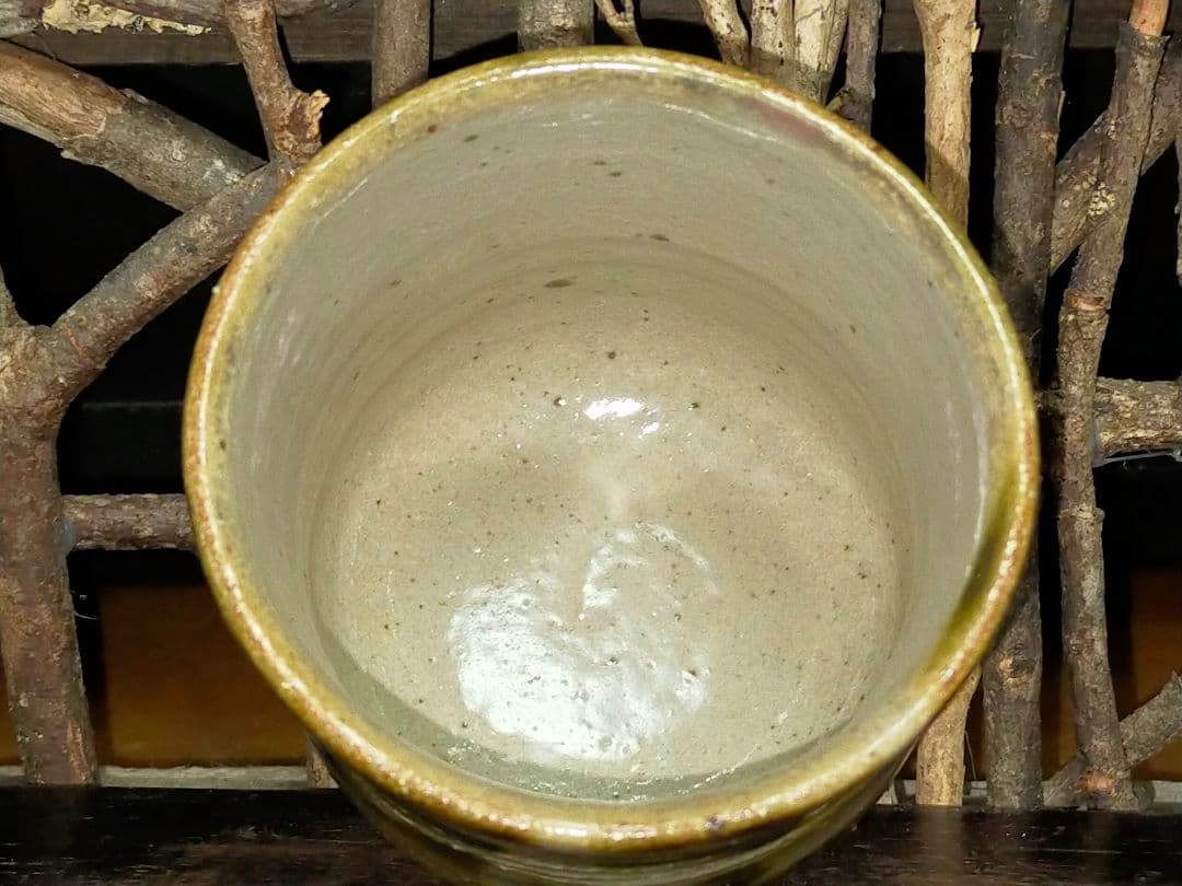 未使用　益子焼　木村充　湯呑み　湯飲み　共箱付き