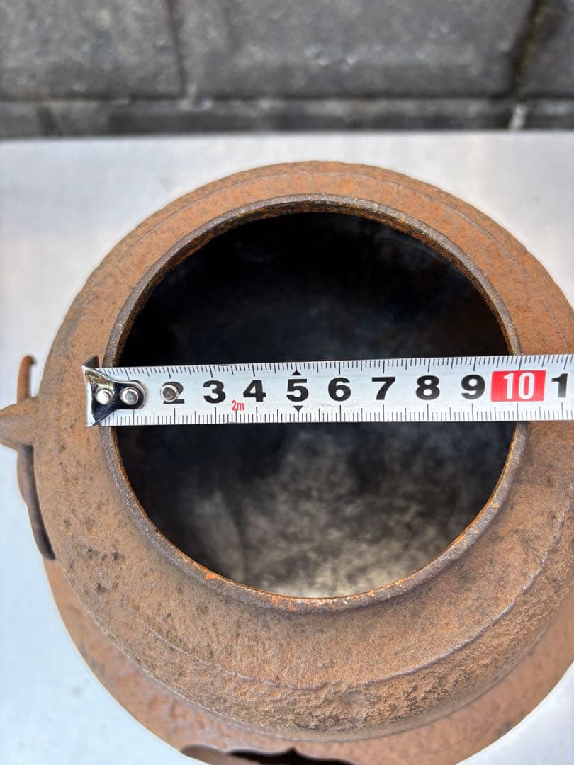 鉄製　茶釜　茶道具　レトロ　古道具　鉄瓶