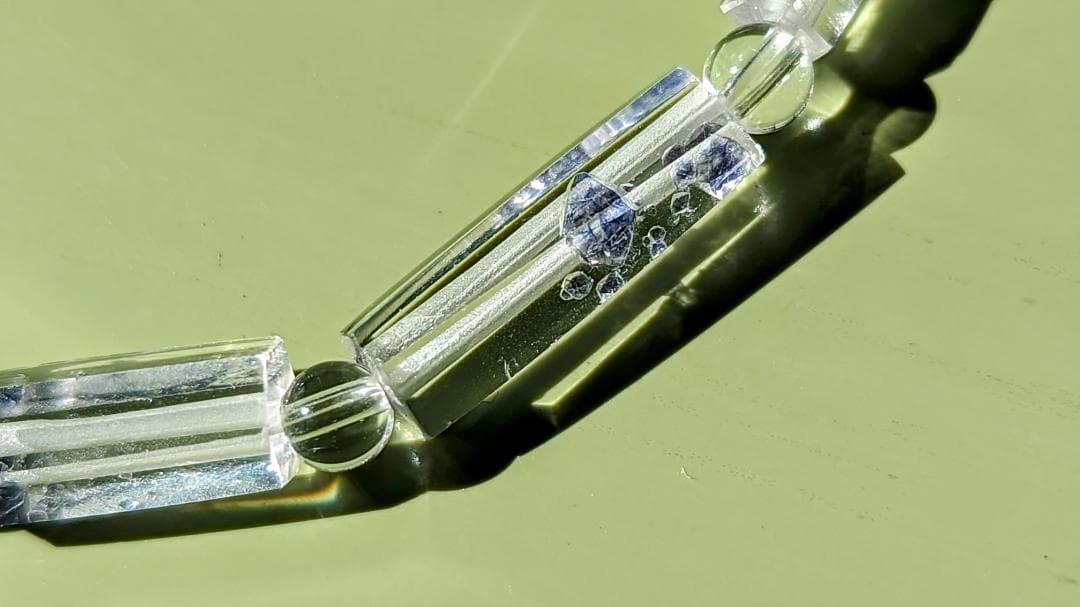 【極微、激レア】フローライトインクオーツ ブレスレット