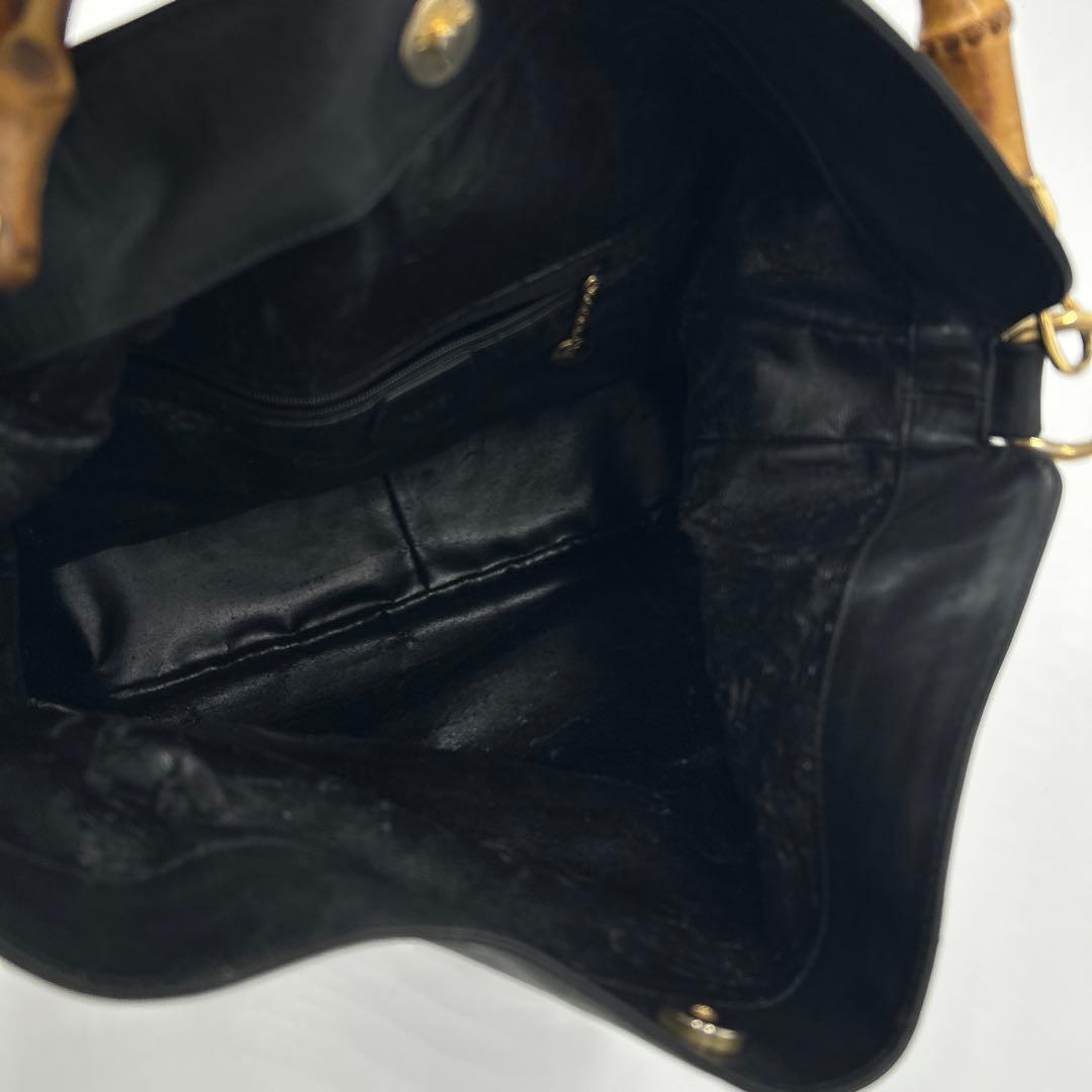 GUCCI グッチ バンブー 2way ショルダーバッグ　ハンドバッグ　レザー