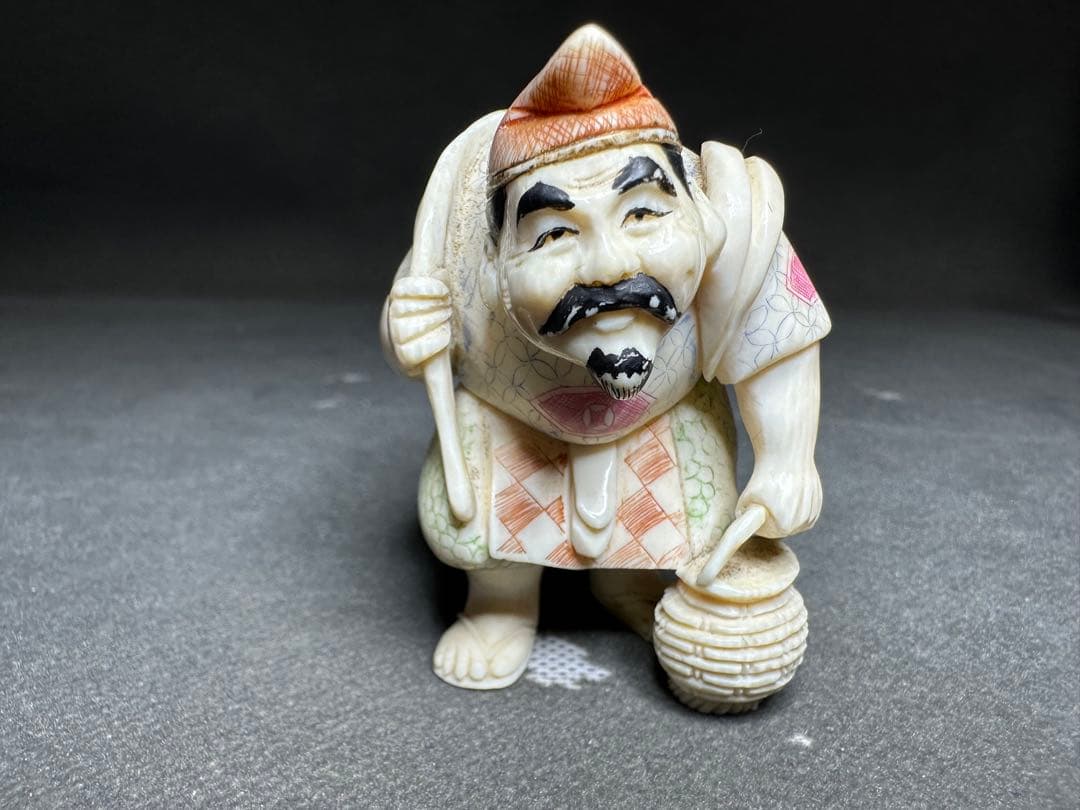 極上　七福神　置物　根付　印籠　天然素材　アンティーク　骨董　飾り物　古美術品