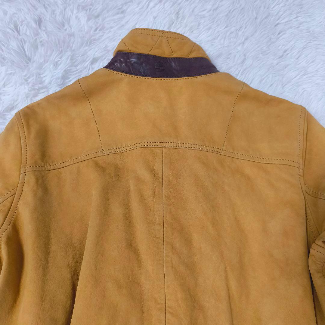 美品 Timberland レザー ブルゾン ジャケット マスタード M