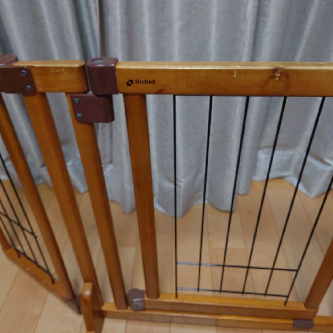 Richell リッチェル ペット用 木製おくだけドア付ゲート S