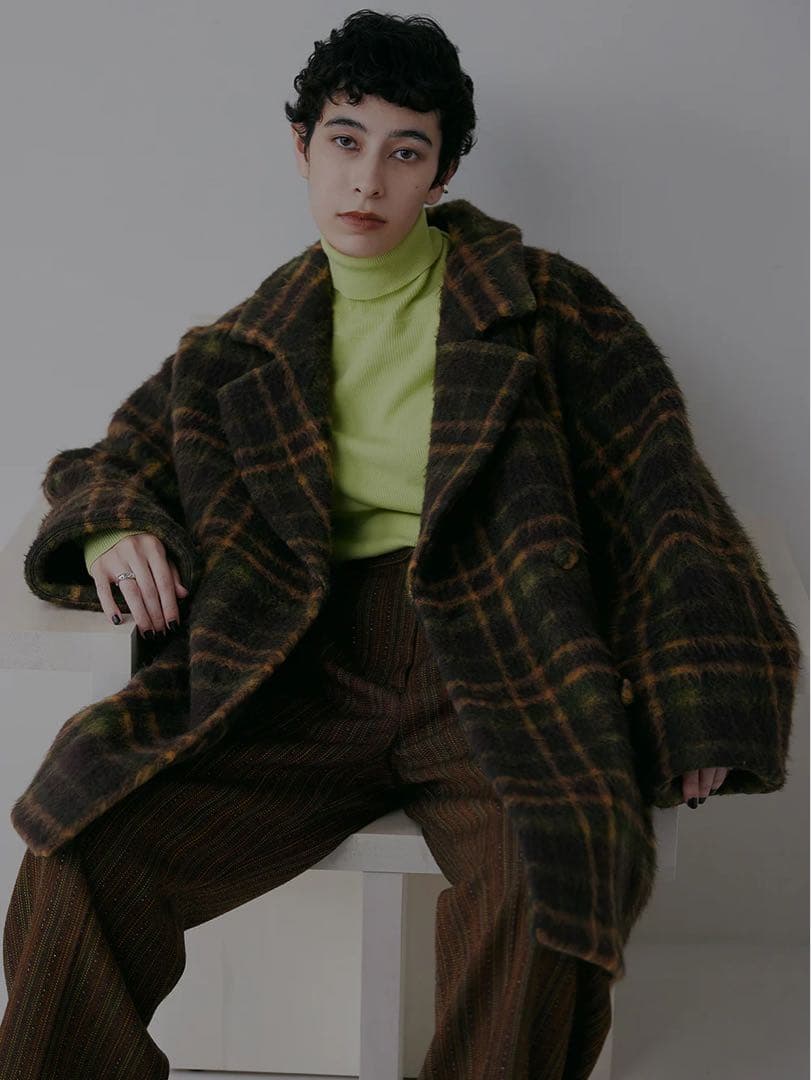 アメリヴィンテージ　ADORABLE SHAGGY CHECK COAT