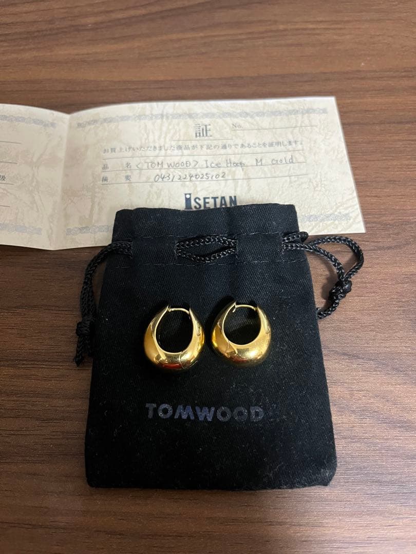 ミ*キ様 Tom wood Ice Hoops Medium ゴールド ピアス