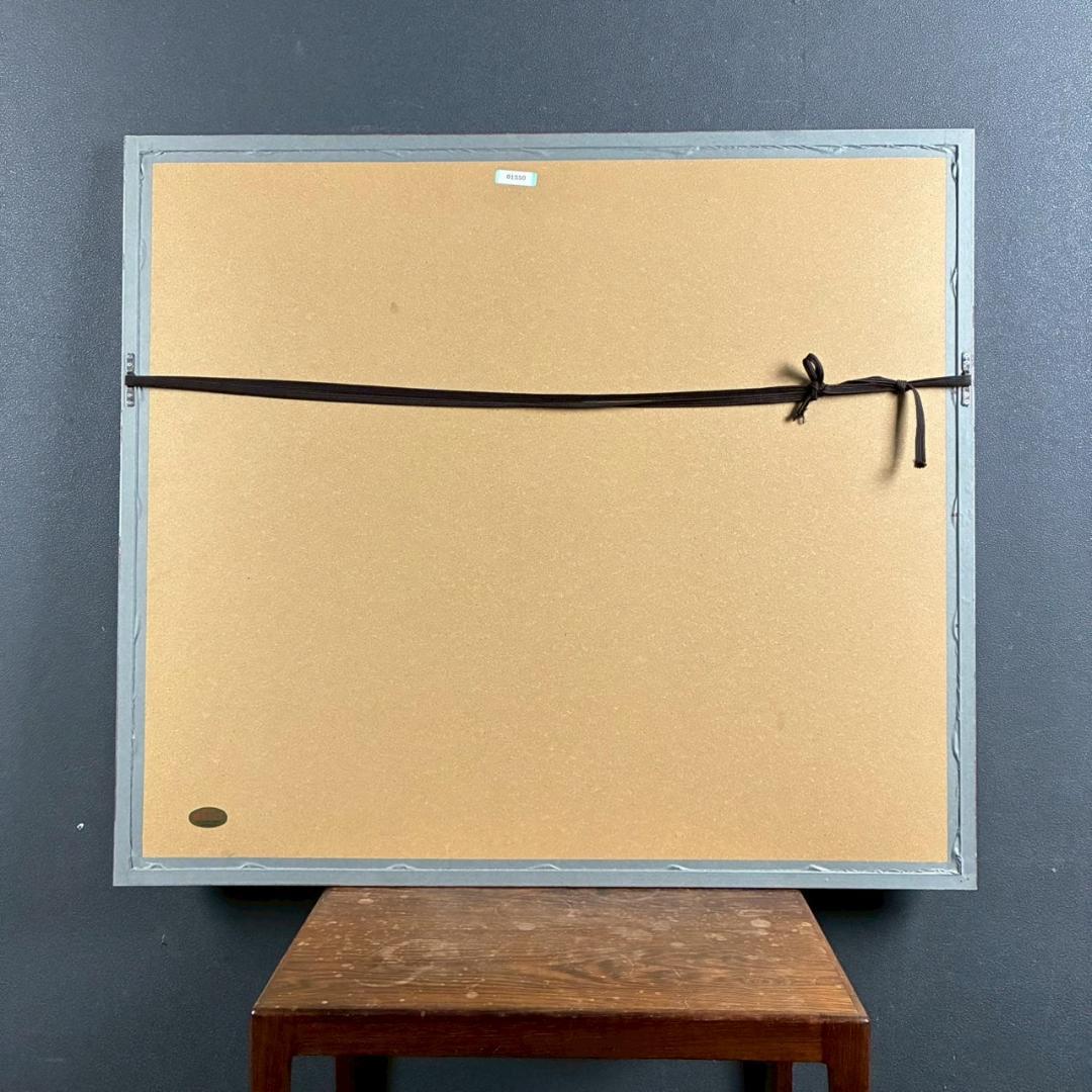 アンドレ・ブーリエ「11月のぶどう畑」リトグラフ 直筆サイン入 額縁入り