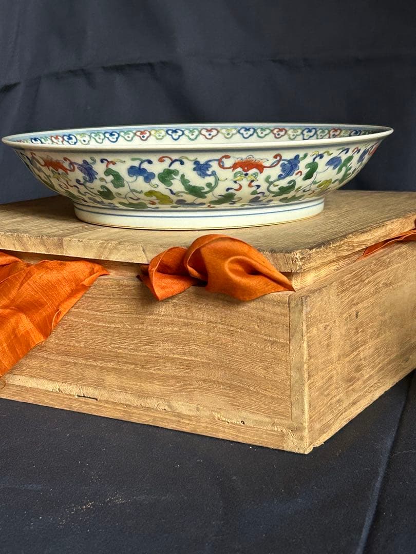 ○ 時代物　清代皿　中国美術　唐物