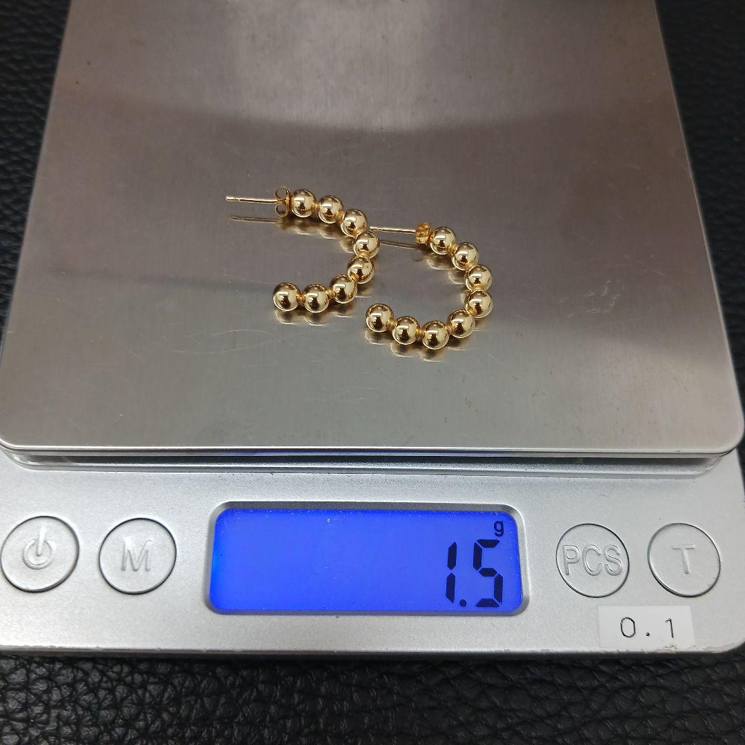 (B122407) K18 YG ピアス アクセサリー