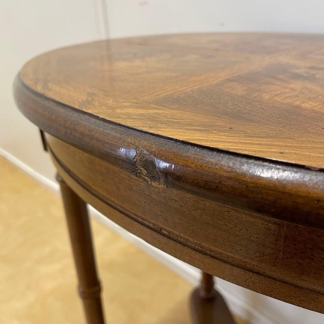 アンティーク調 サイドテーブル 花台 引き出し コンソール 飾り台 イタリア