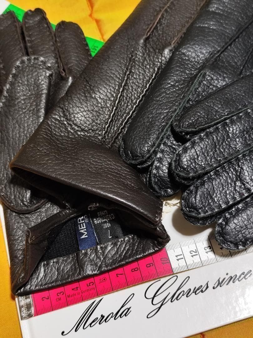 メローラ ディア黒 ライニングなし 革手袋 グローブ MEROLA