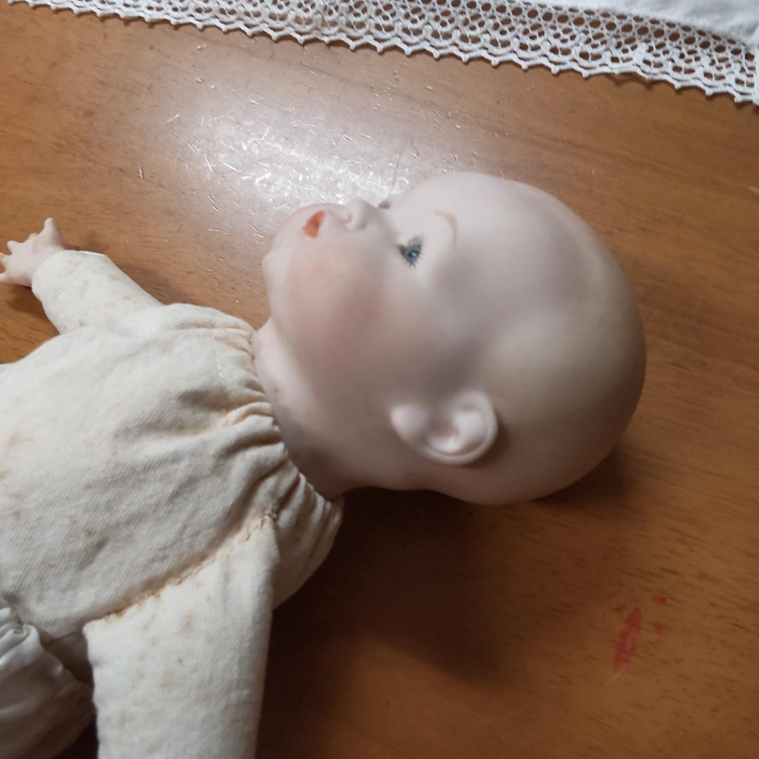 アーモンドマルセルタイプ　ベビードール　アンティーク風　人形　ブロカント　蚤の市