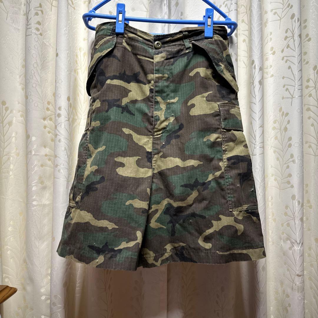 ジュンヤワタナベ　迷彩柄キュロット サイドポケット付き