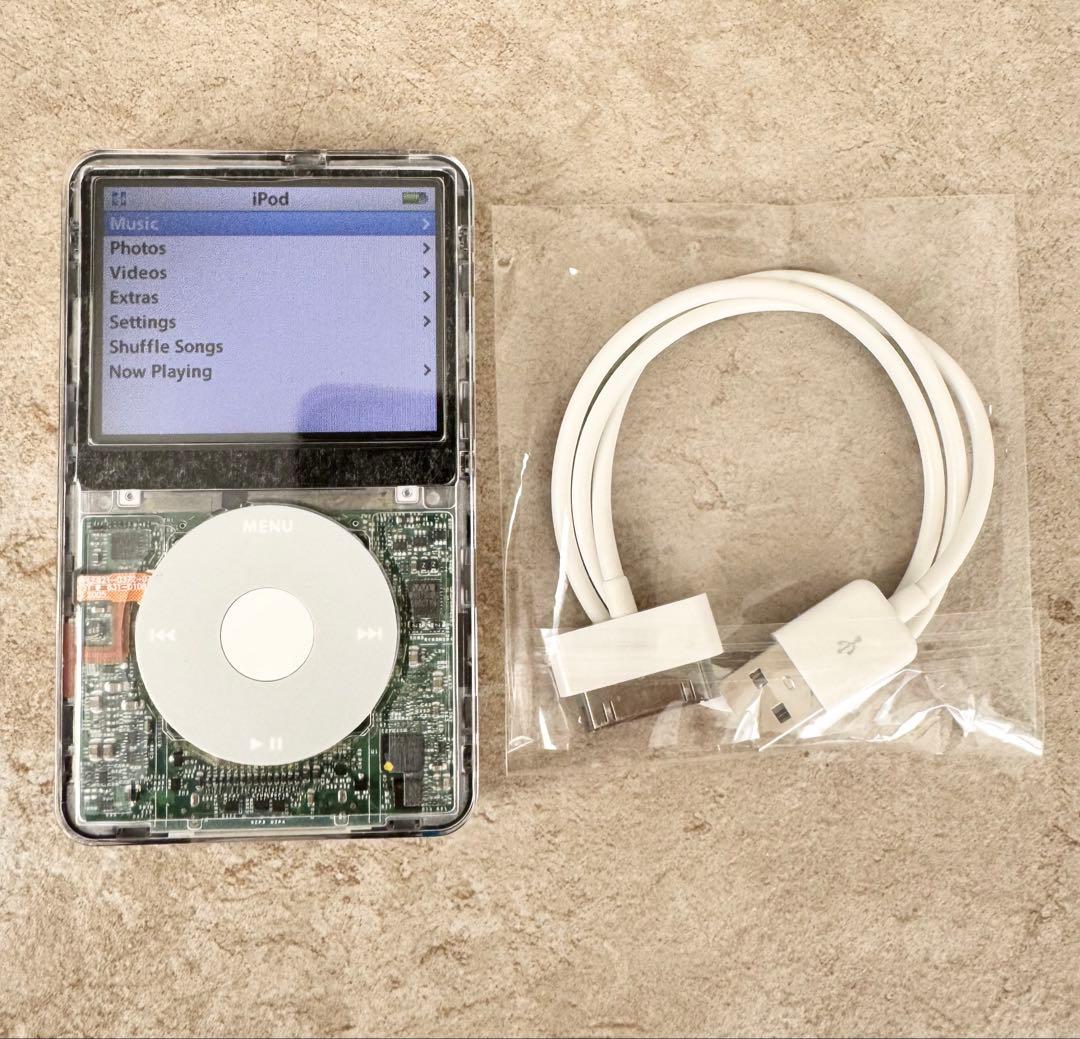 iPod classic 第5世代 カスタム 30GB 新品電池 バックパネル