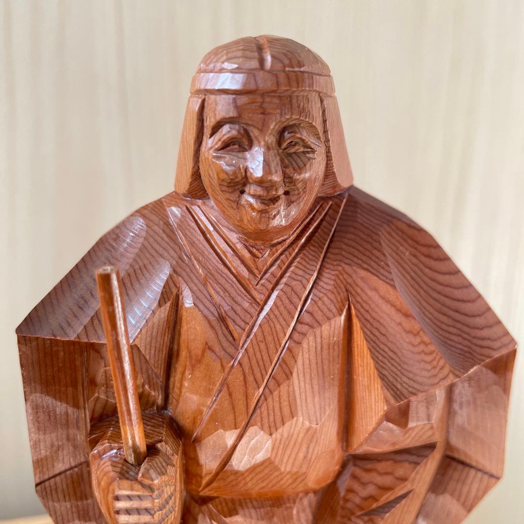 縁起物 飛騨高山の伝統工芸品　一位一刀彫り　高砂