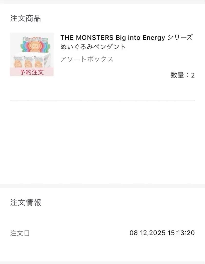 ラブブ　アソート2Box Big into Energy 段ボール未開封
