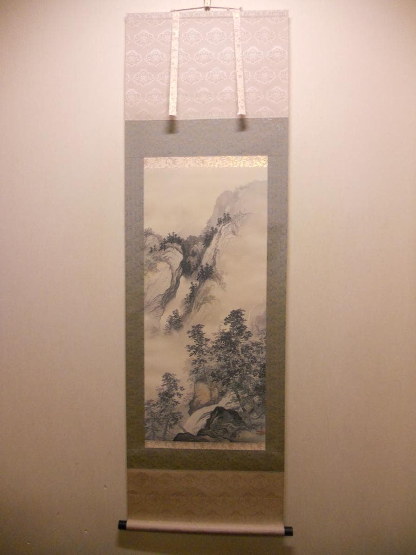 掛け軸 川合玉堂 『 夏山雨後 』 名品 複製 希少 軸装 茶道具 掛軸 新品