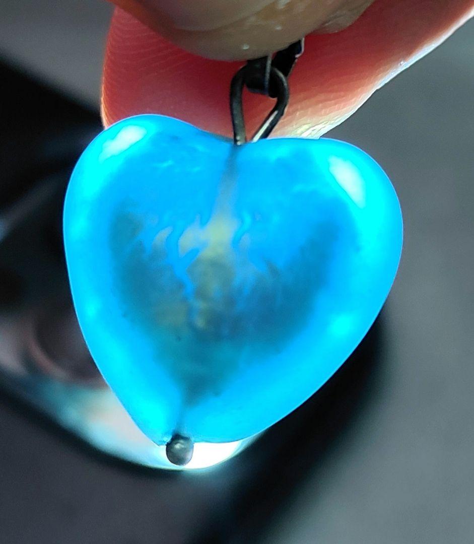 【アンティーク】ハート形　サフィレット シルバー　ペンダントトップ　レア