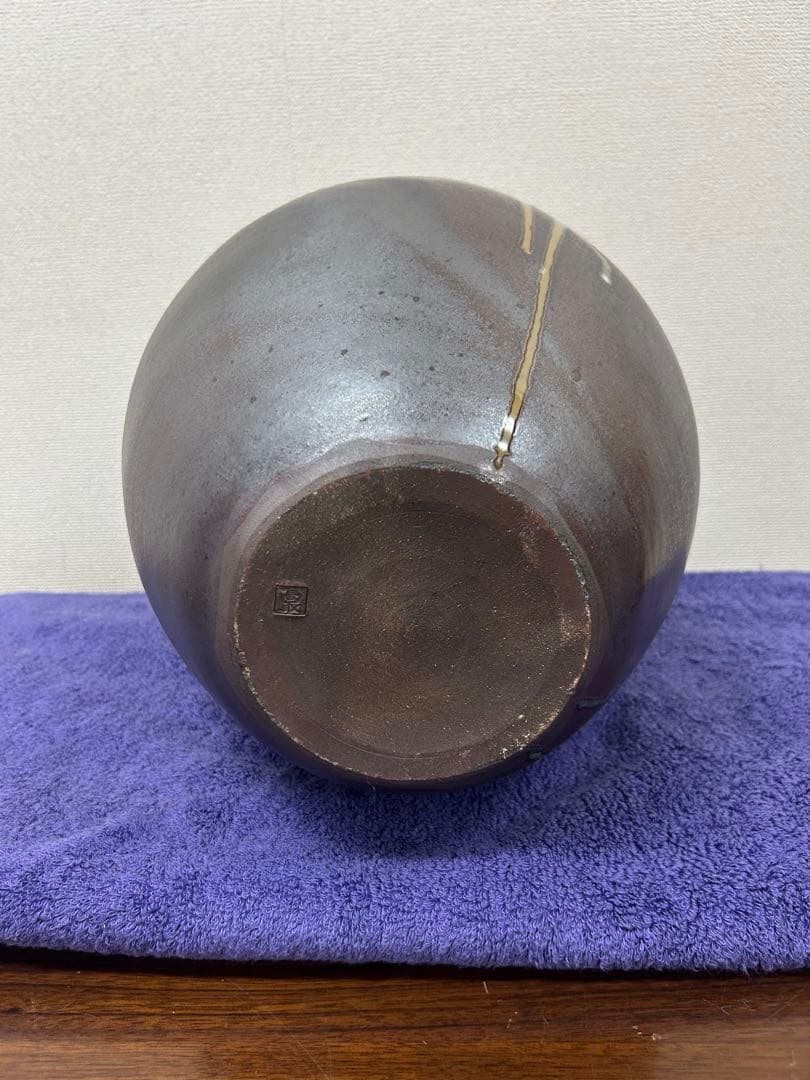 高取焼　壺　大壺