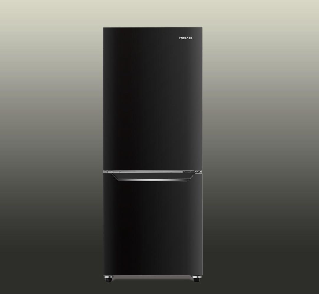 Hisense ブラック冷蔵庫 ガラス棚付き